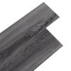 Living and Home 36pcs Rustic Lifelike Wood Grain Self-adhesive PVC Flooring, Dark Grey