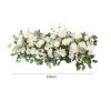 Living and Home 100cm White Rose Floral Row for Wedding Aisle Decor