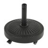 Living and Home 25KG Outdoor Concrete-Filled Patio Umbrella Base with Wheels