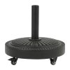 Living and Home 25KG Outdoor Concrete-Filled Patio Umbrella Base with Wheels