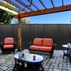 Living and Home 300x180cm PVC Garden Fence Privacy Screening Fence Protective Screen in Dark Grey