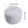 Living and Home Round Shape Teddy Fabric Footstool