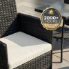 Living and Home 3-Piece PE Rattan Garden Furniture Bistro Set, Outdoor Patio Table And Chairs Set