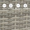 Living and Home 3-Piece PE Rattan Garden Furniture Bistro Set, Outdoor Patio Table and Chairs Set, Anti-tear, Anti-aging