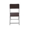Living and Home Set of 2 Outdoor Rattan Plastic Folding Chairs Dining Chairs Set Brown