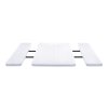 Living and Home White Foldable Picnic Table and Bench Set 151cm W x 136cm D x 73cm H