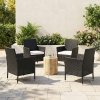 Living and Home Set of 4 Rattan Chairs Garden Furniture