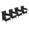 Living and Home Set of 4 Rattan Chairs Garden Furniture