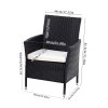 Living and Home Set of 4 Rattan Chairs Garden Furniture