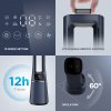 2-in-1 Bladeless Tower Fan with HEPA Filter For Air Purify with Touch Screen LED Display, Dark Blue