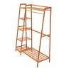 Living and Home Bamboo Bedroom Garment Clothes Rack Brown 110cm