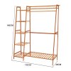 Living and Home Bamboo Bedroom Garment Clothes Rack Brown 110cm