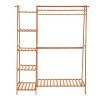 Living and Home Bamboo Bedroom Garment Clothes Rack Brown 110cm