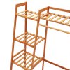 Living and Home Bamboo Bedroom Garment Clothes Rack Brown 110cm