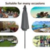 Living and Home 3M Large Rotating Patio Parasol for Outdoor Sunshade and Rain