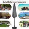 Black Rattan Patio Furniture Set + 3M Rotating Cantilever Parasol with Base Bundle