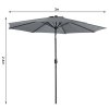 Black Rattan Patio Furniture Set + 3M Rotating Cantilever Parasol with Base Bundle