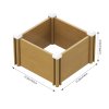 Living and Home 54cm W Square Plastic Wood-Grain Raised Garden Bed Planter, Brown Wood Grain