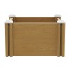 Living and Home 54cm W Square Plastic Wood-Grain Raised Garden Bed Planter, Brown Wood Grain