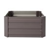 Living and Home 30cm H Galvanized Steel Square Raised Garden Bed Planter Box, Brown