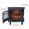 Living and Home 1800W Electric Fireplace Large Heater Stove Freestanding Log Burning Livingroom Heater