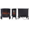 Living and Home 1800W Electric Fireplace Large Heater Stove Freestanding Log Burning Livingroom Heater