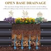Living and Home 30cm H Rectangular Flower Bed Galvanised Steel Raised Garden Bed, Easy Assembly, Anthracite