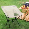 Living and Home Portable Folding Camping Chair  High Back Breathable Moon Chair with 600D Oxford & Mesh