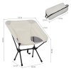 Living and Home Portable Folding Camping Chair  High Back Breathable Moon Chair with 600D Oxford & Mesh