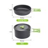 Living and Home 10Pcs Portable Camping Cookware Set, Lightweight Aluminum Alloy