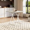 Living and Home 70cm Folding Dining Table and 4 Chairs Space Saving Kitchen Table Chairs Set