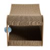 Living and Home Versatile Cat Scratching House with Interactive Toy Balls, 2-in-1 Cat Scratcher Tunnel Bed