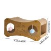 Living and Home Versatile Cat Scratching House with Interactive Toy Balls, 2-in-1 Cat Scratcher Tunnel Bed
