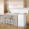 60 L Freestanding Under Counter Upright Freezer, Adjustable Thermostat, White