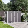 Living and Home 8x4FT Outdoor Plastic Garden Storage Shed, Grey