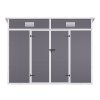 Living and Home 8x4FT Outdoor Plastic Garden Storage Shed, Grey