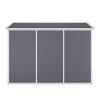 Living and Home 8x4FT Outdoor Plastic Garden Storage Shed, Grey