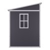 Living and Home 8x4FT Outdoor Plastic Garden Storage Shed, Grey
