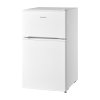 87L Under Counter Fridge Freezer with Removable Shelves, Adjustable Thermostat, Light, White