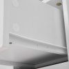 Living and Home White Manicure Table with Dust Collector and Wrist Cushion, 108 cm W x 45 cm D x 78 cm H