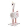 Living and Home Flamingo-Shaped Cat Scratching Board with Interactive Toy Ball, Cat Scratching Post