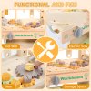 Living and Home 43pcs Wooden Pretend Play Kids Tool Bench Set Montessori Toys
