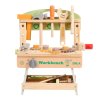 Living and Home 43pcs Wooden Pretend Play Kids Tool Bench Set Montessori Toys