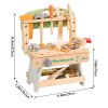 Living and Home 43pcs Wooden Pretend Play Kids Tool Bench Set Montessori Toys