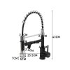 Living and Home Stainless Steel Kitchen Faucet with Pull Down Spring Spout and Pot Filler