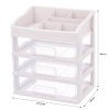 Living and Home Plastic Makeup Organizer with 3 Drawers, Cosmetic Organizer, 27.5cm W x 20cm D x 31cm H