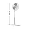 40W Electric Standing Pedestal Fan Height Adjustable with 3 Speeds 96-125cm