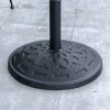 Living and Home 14KG Heavy Duty Round Resin Umbrella Base, Outdoor Patio Parasol Stand Fits 38mm Umbrella Poles
