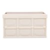Living and Home 35L Collapsible Outdoor Camping Storage Box Folding Container with Sturdy Wooden Tabletop