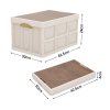 Living and Home 35L Collapsible Outdoor Camping Storage Box Folding Container with Sturdy Wooden Tabletop